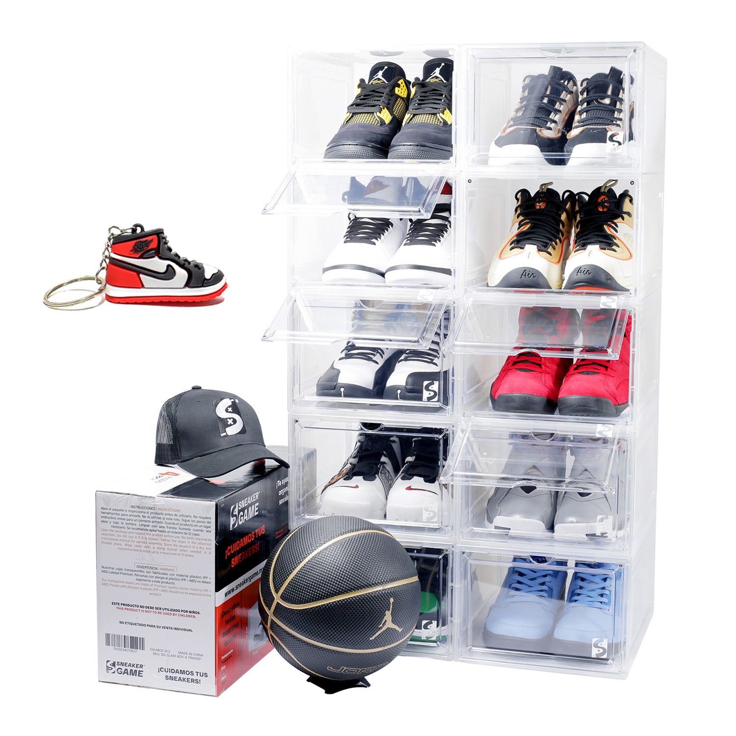 12 Piezas Caja De Zapatos Transparente Sneakers Organizador