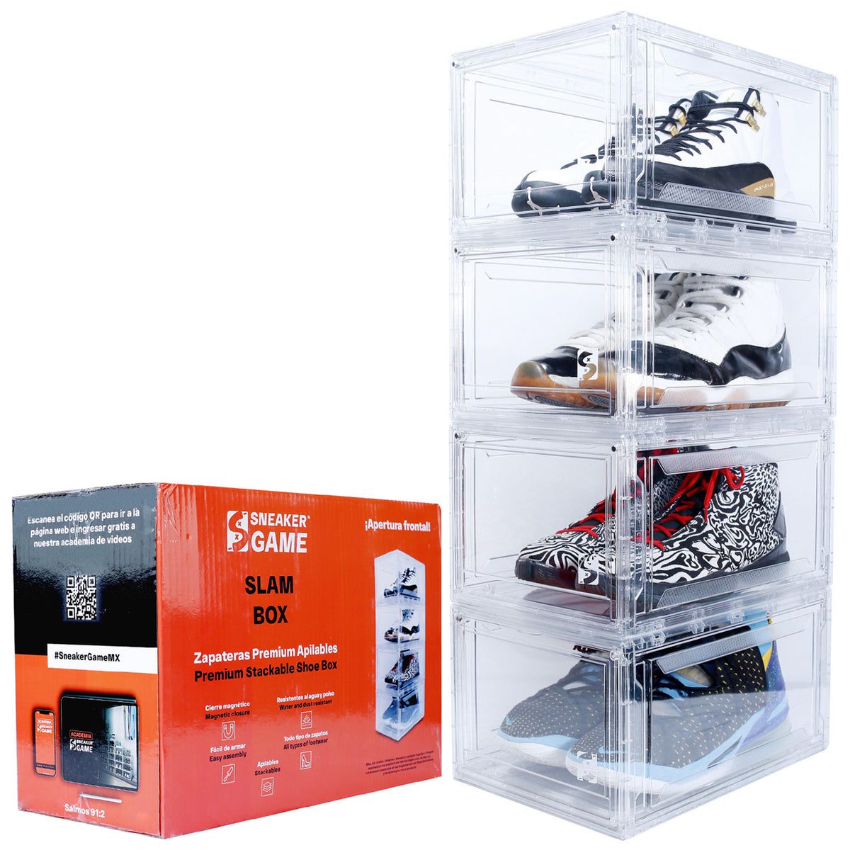 Cajas de Zapatos Cajas para Zapatos de Plástico Apilables y